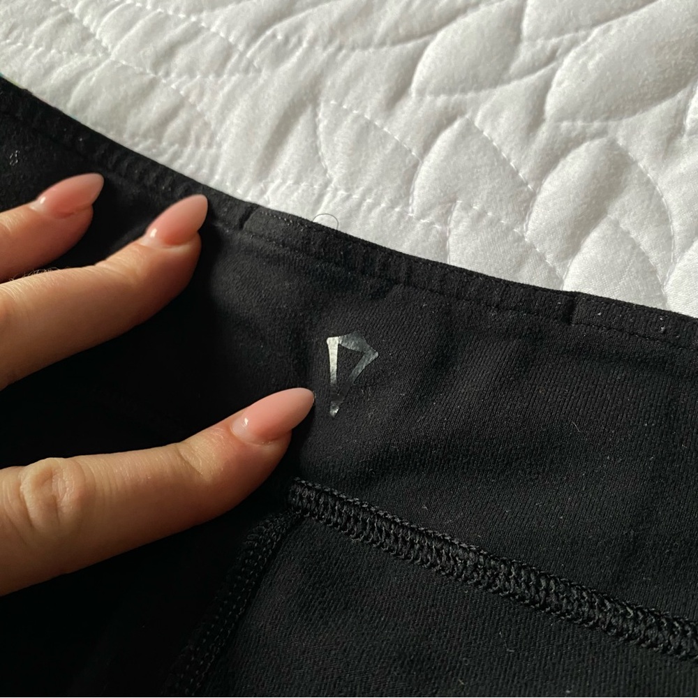 Ivivva Reversible Black Shorts with Colorful Striped Waistband - Picture 7 of 7